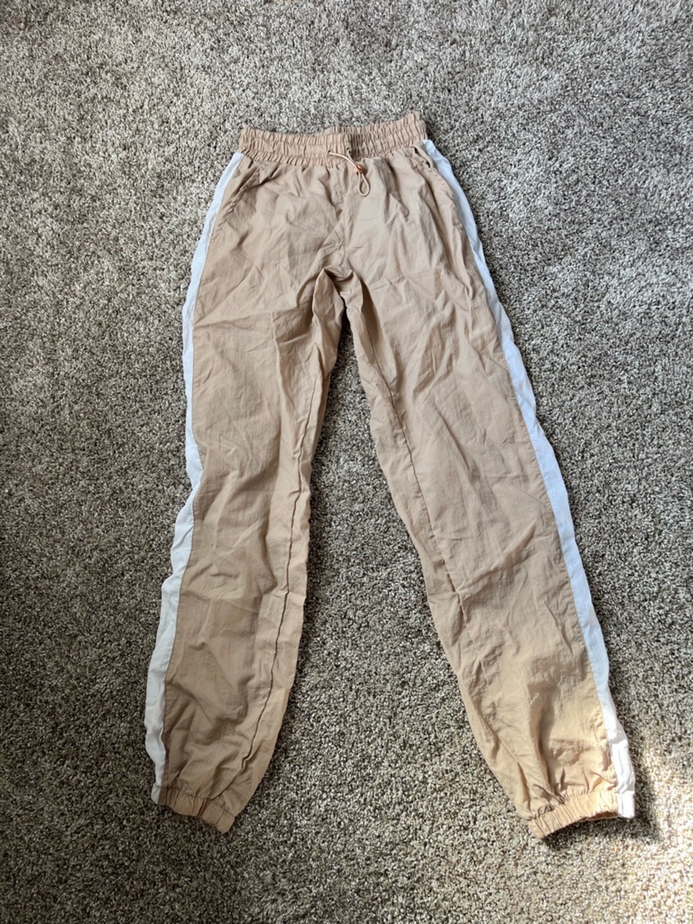 Women’s XS Tan and White Joggers